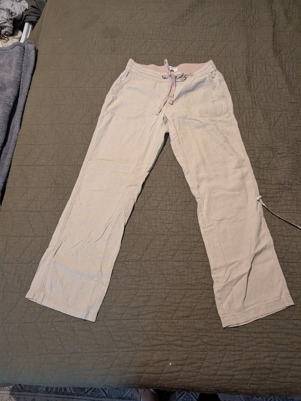 Tan Linen Pants
